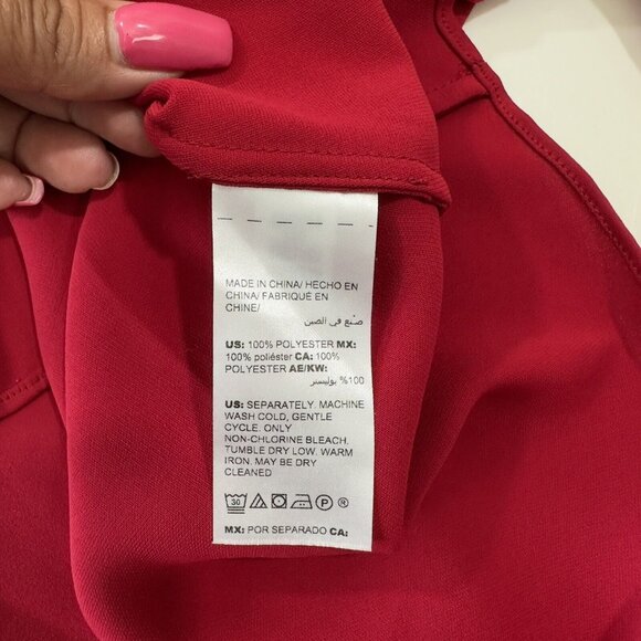 Chicos Womens 0 (4/6)Red Top Blouse Ruffle-Long Sleeve Classic Christmas Holiday - Picture 4 of 16